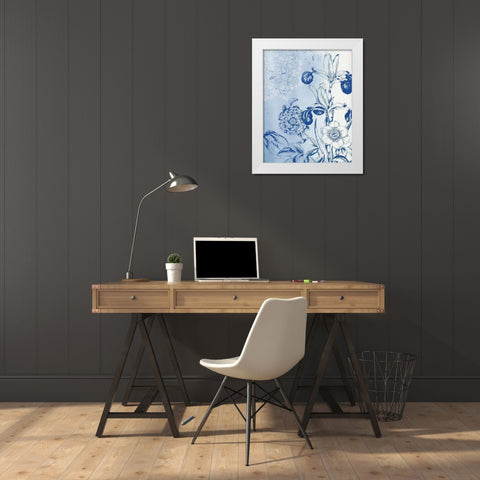 Wash Floral I White Modern Wood Framed Art Print by Gladding, Pamela