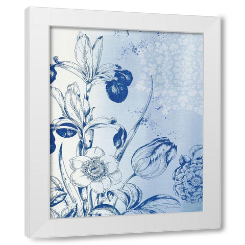 Wash Floral II White Modern Wood Framed Art Print by Gladding, Pamela