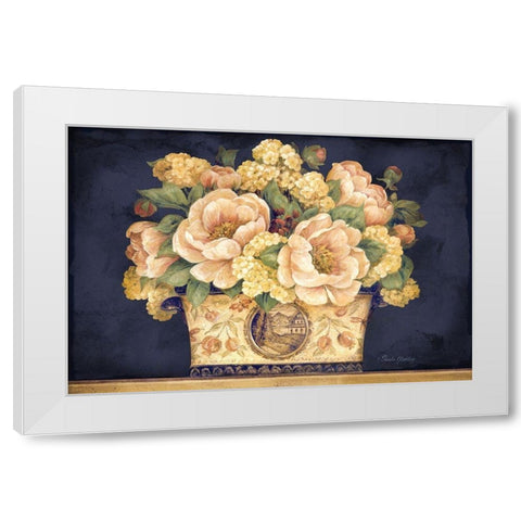 Peony Tapestry I White Modern Wood Framed Art Print by Gladding, Pamela