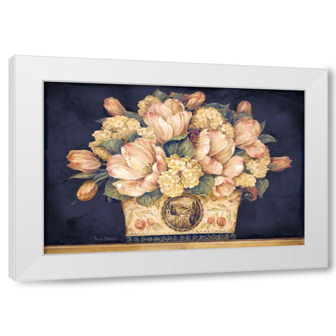 Tulip Tapestry White Modern Wood Framed Art Print by Gladding, Pamela