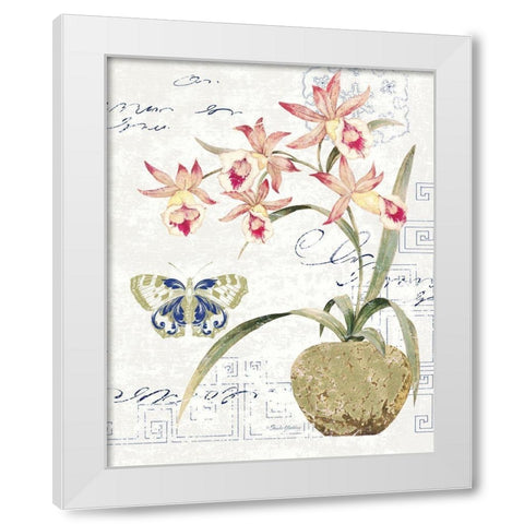 Orchid II White Modern Wood Framed Art Print by Gladding, Pamela