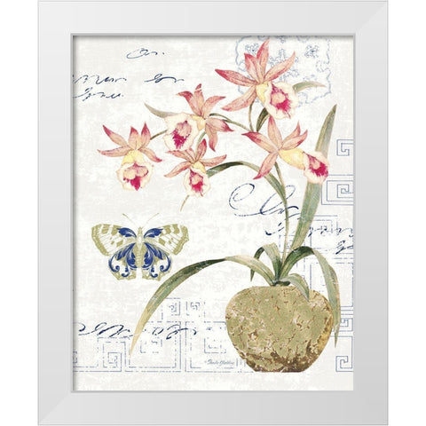 Orchid II White Modern Wood Framed Art Print by Gladding, Pamela