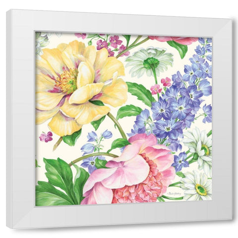 Garden Bouquet I White Modern Wood Framed Art Print by Gladding, Pamela