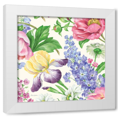 Garden Bouquet II White Modern Wood Framed Art Print by Gladding, Pamela