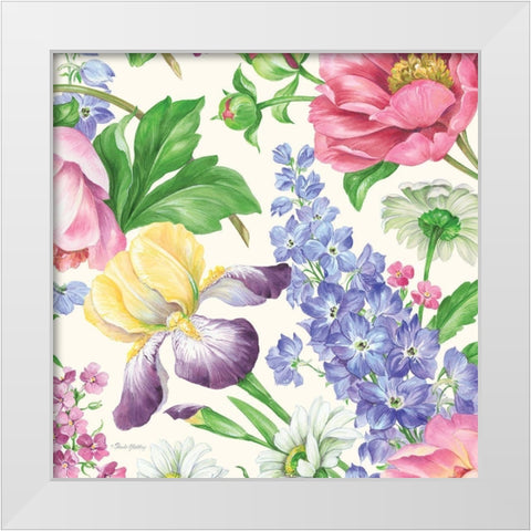 Garden Bouquet II White Modern Wood Framed Art Print by Gladding, Pamela