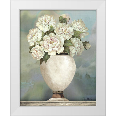 Floral Urn II White Modern Wood Framed Art Print by Gladding, Pamela
