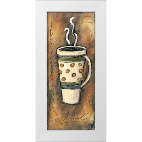 Frappacino White Modern Wood Framed Art Print by Gamel, Tara