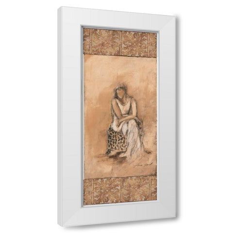 Demure II White Modern Wood Framed Art Print by Gamel, Tara