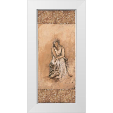 Demure II White Modern Wood Framed Art Print by Gamel, Tara