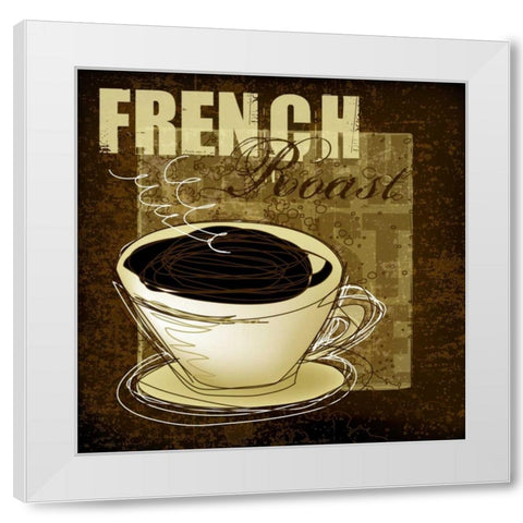 French Roast White Modern Wood Framed Art Print by Gamel, Tara