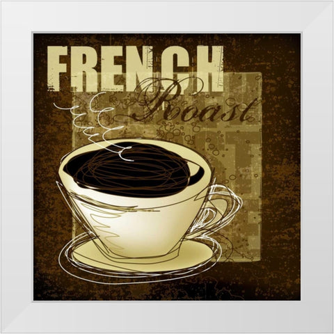 French Roast White Modern Wood Framed Art Print by Gamel, Tara