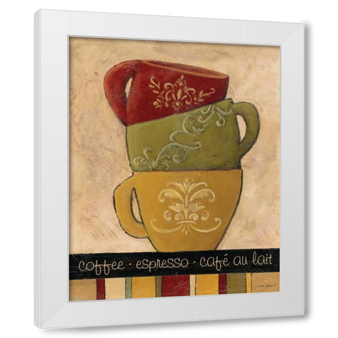 Striped Stack I White Modern Wood Framed Art Print by Gamel, Tara