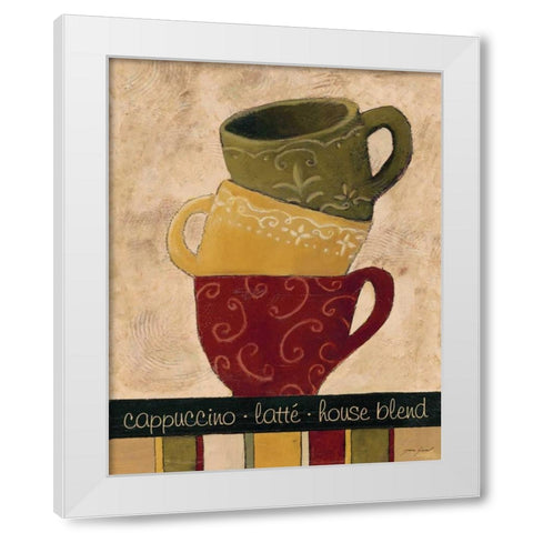 Striped Stack II White Modern Wood Framed Art Print by Gamel, Tara