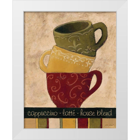 Striped Stack II White Modern Wood Framed Art Print by Gamel, Tara