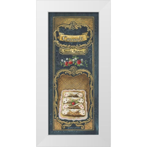 Cannoli White Modern Wood Framed Art Print by Gorham, Gregory