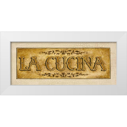 Cucina White Modern Wood Framed Art Print by Gorham, Gregory