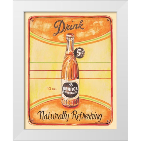 Orange White Modern Wood Framed Art Print by Gorham, Gregory