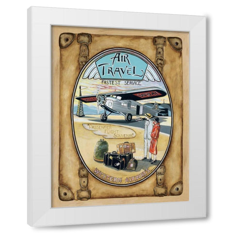 Flight Souvenir White Modern Wood Framed Art Print by Gorham, Gregory