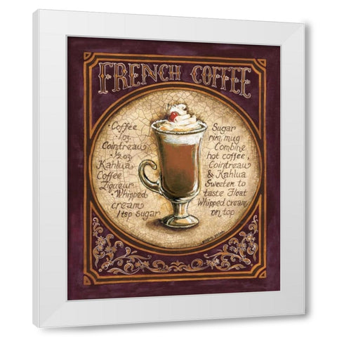French Coffee White Modern Wood Framed Art Print by Gorham, Gregory