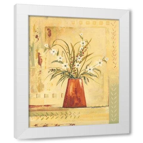 Red Vase White Modern Wood Framed Art Print by Gorham, Gregory