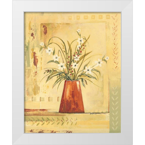 Red Vase White Modern Wood Framed Art Print by Gorham, Gregory