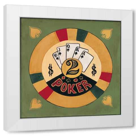 Poker - $2 White Modern Wood Framed Art Print by Gorham, Gregory
