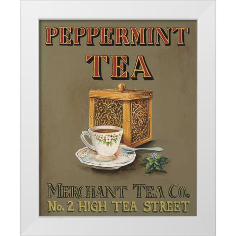 Peppermint White Modern Wood Framed Art Print by Gorham, Gregory