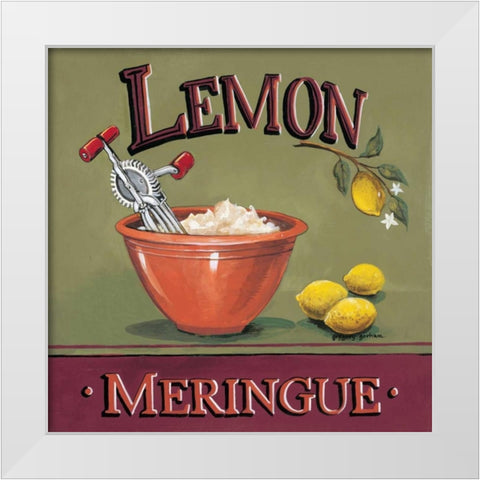 Lemon Meringue White Modern Wood Framed Art Print by Gorham, Gregory