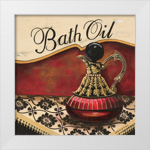 Bath Oil White Modern Wood Framed Art Print by Gorham, Gregory