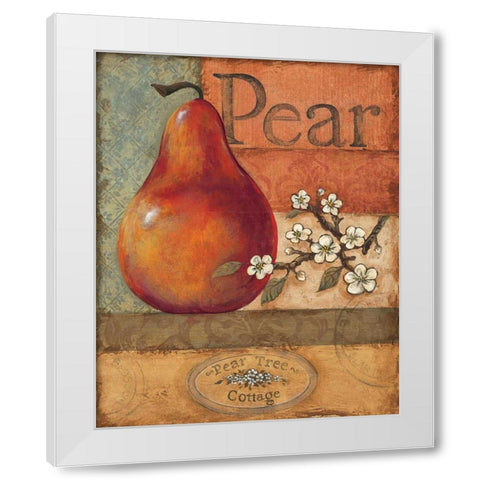 Pear Crate White Modern Wood Framed Art Print by Gorham, Gregory