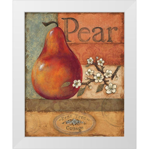 Pear Crate White Modern Wood Framed Art Print by Gorham, Gregory