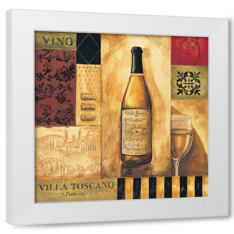 Villa Toscano Sq. White Modern Wood Framed Art Print by Gorham, Gregory