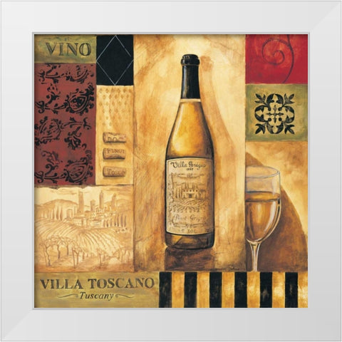 Villa Toscano Sq. White Modern Wood Framed Art Print by Gorham, Gregory