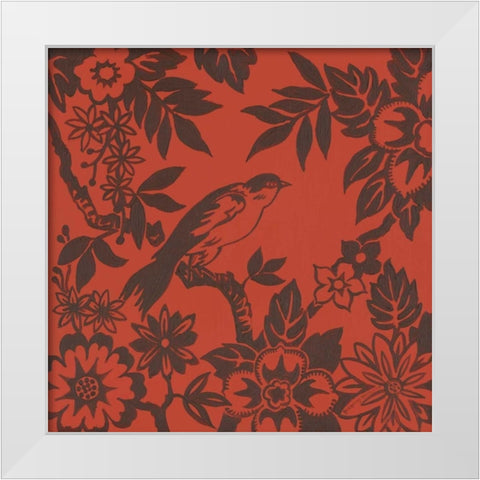Bird Song I White Modern Wood Framed Art Print by Gorham, Gregory