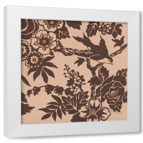Bird Song II White Modern Wood Framed Art Print by Gorham, Gregory
