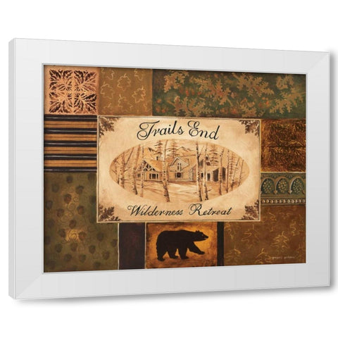 Trails End White Modern Wood Framed Art Print by Gorham, Gregory