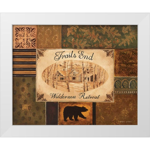 Trails End White Modern Wood Framed Art Print by Gorham, Gregory