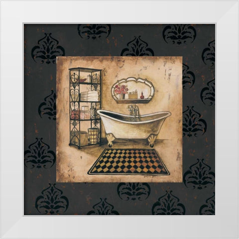 Bath Time III White Modern Wood Framed Art Print by Gorham, Gregory