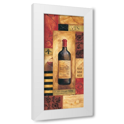 Chateau Vin Panel White Modern Wood Framed Art Print by Gorham, Gregory