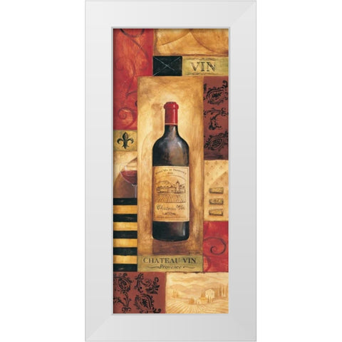 Chateau Vin Panel White Modern Wood Framed Art Print by Gorham, Gregory