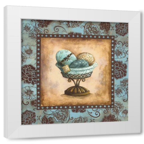 Savon White Modern Wood Framed Art Print by Gorham, Gregory