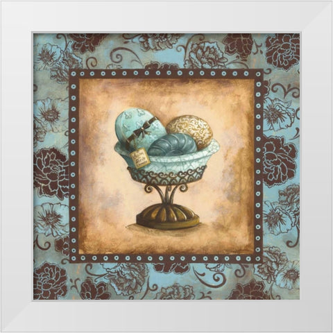 Savon White Modern Wood Framed Art Print by Gorham, Gregory