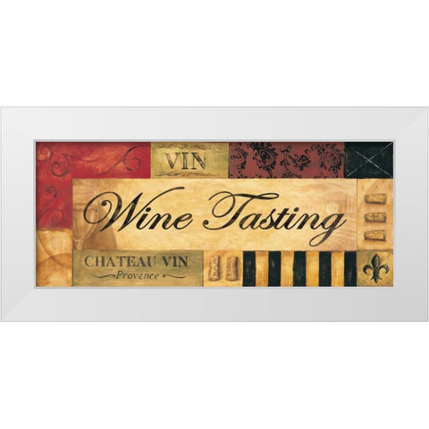 Wine Tasting White Modern Wood Framed Art Print by Gorham, Gregory