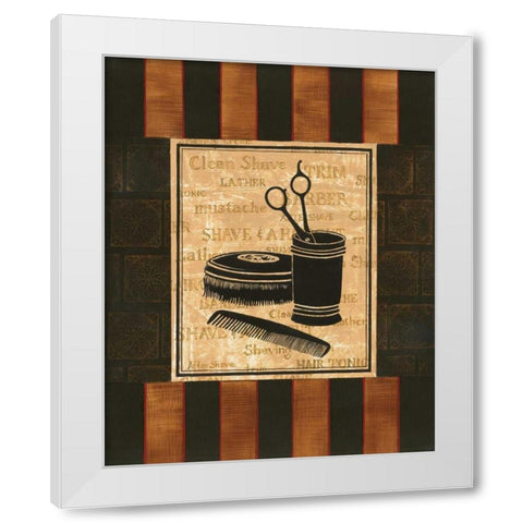Haircuts White Modern Wood Framed Art Print by Gorham, Gregory