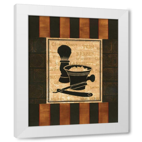 Shaving White Modern Wood Framed Art Print by Gorham, Gregory