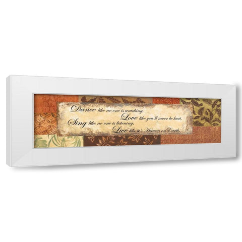 Dance Love Sing Live - special White Modern Wood Framed Art Print by Gorham, Gregory