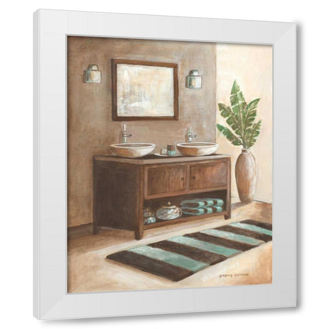 Bath Still Life I White Modern Wood Framed Art Print by Gorham, Gregory
