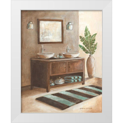 Bath Still Life I White Modern Wood Framed Art Print by Gorham, Gregory