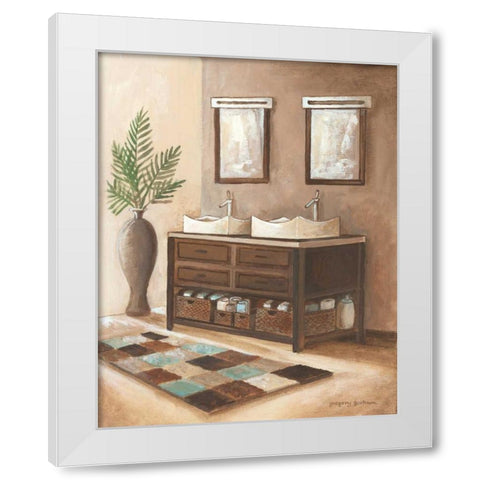 Bath Still Life II White Modern Wood Framed Art Print by Gorham, Gregory