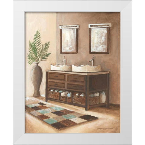 Bath Still Life II White Modern Wood Framed Art Print by Gorham, Gregory